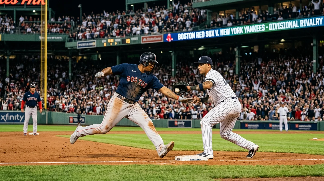 Due squadre di baseball rivali che si affrontano in una partita di divisione MLB
