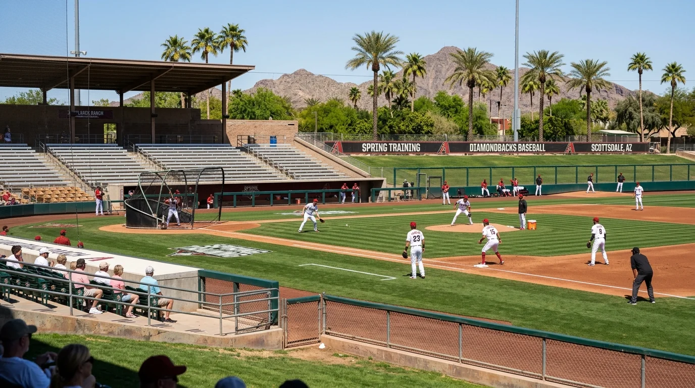 Campo di allenamento primaverile di baseball durante spring training MLB